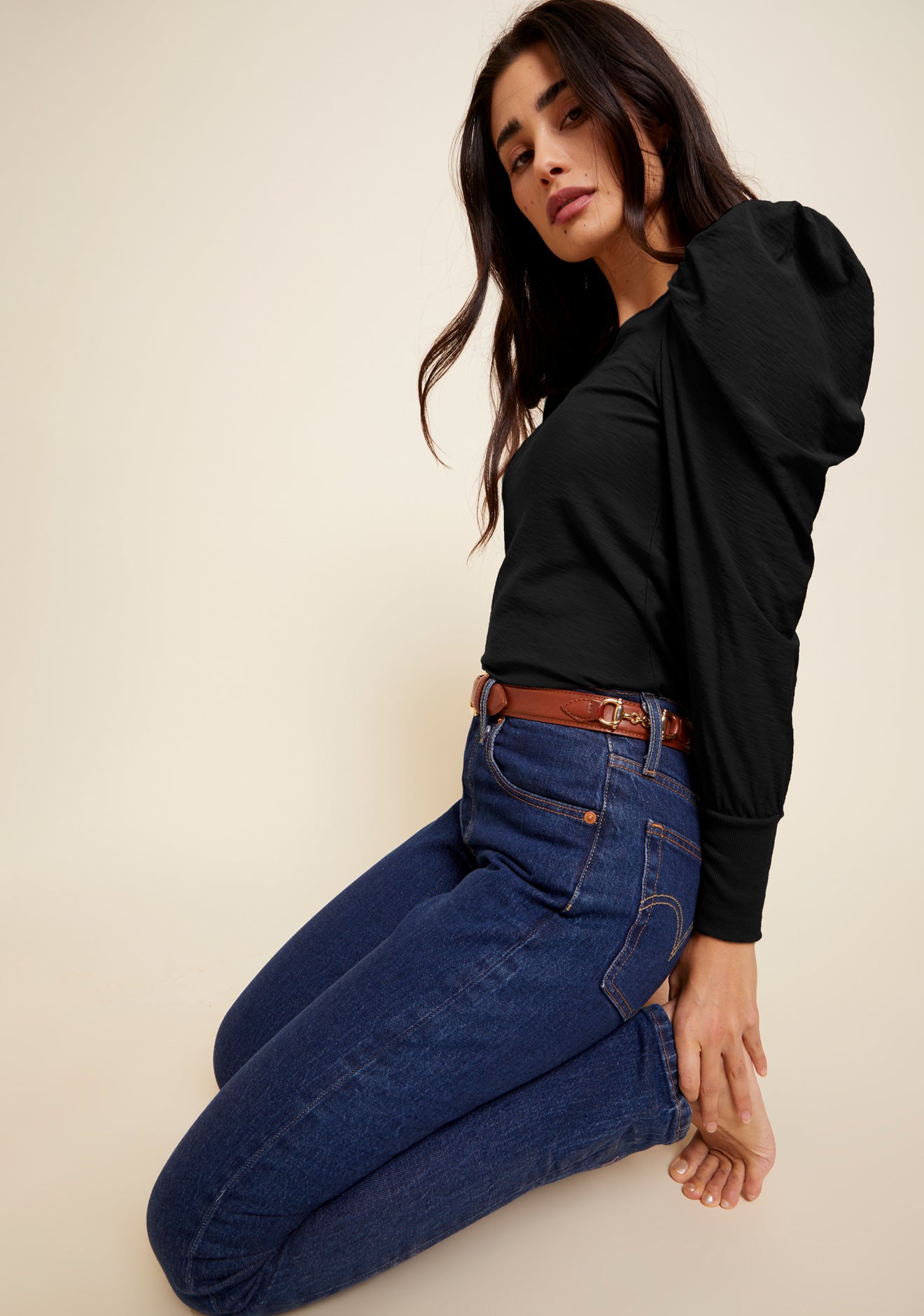 Romy Modest Tee- Black **Final Sale**