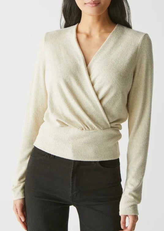 India Sparkle Surplice Top- Gold