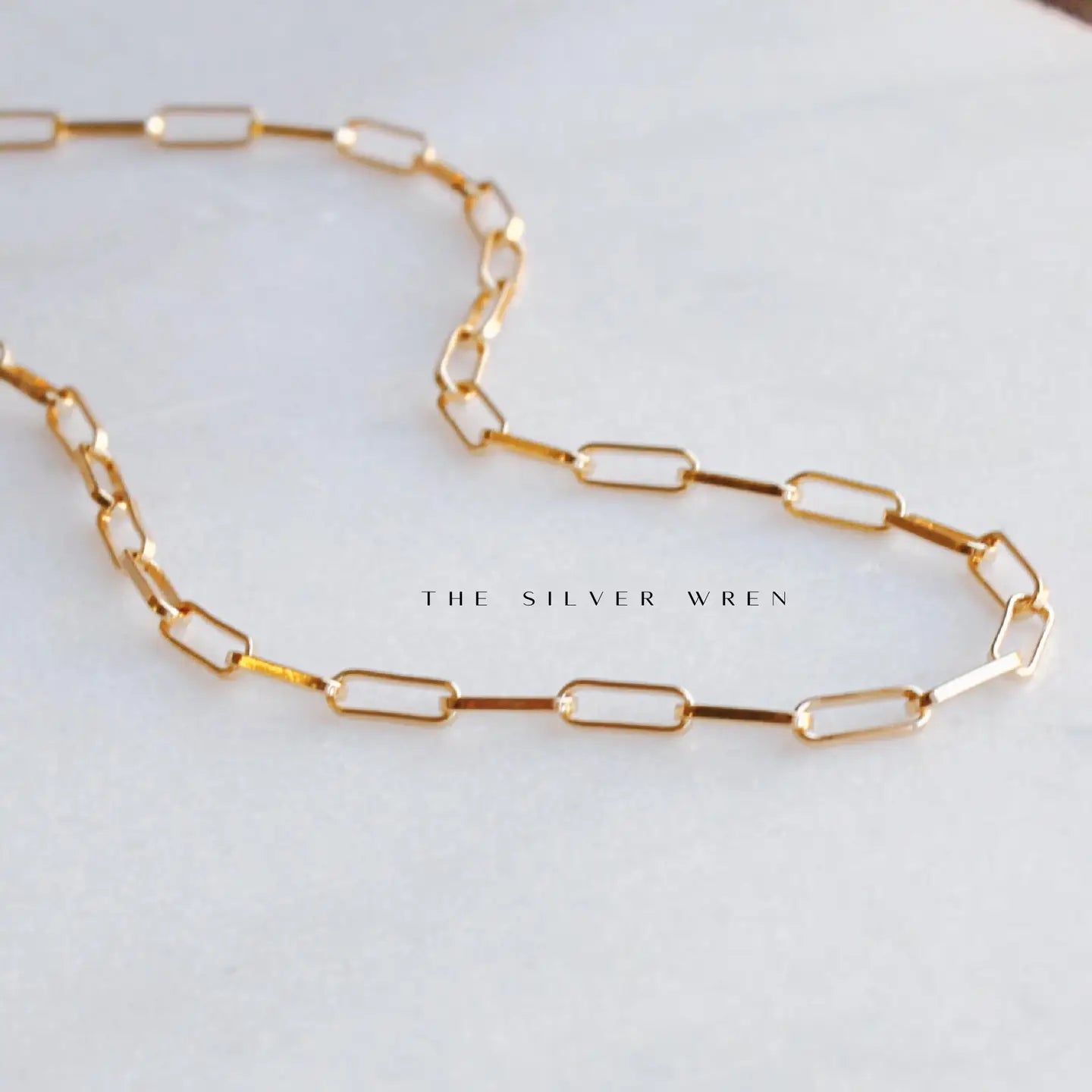 Elu Dainty Gold Chain Necklace- 16 inch