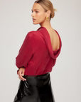 Camille Cowl Back Top- Brick