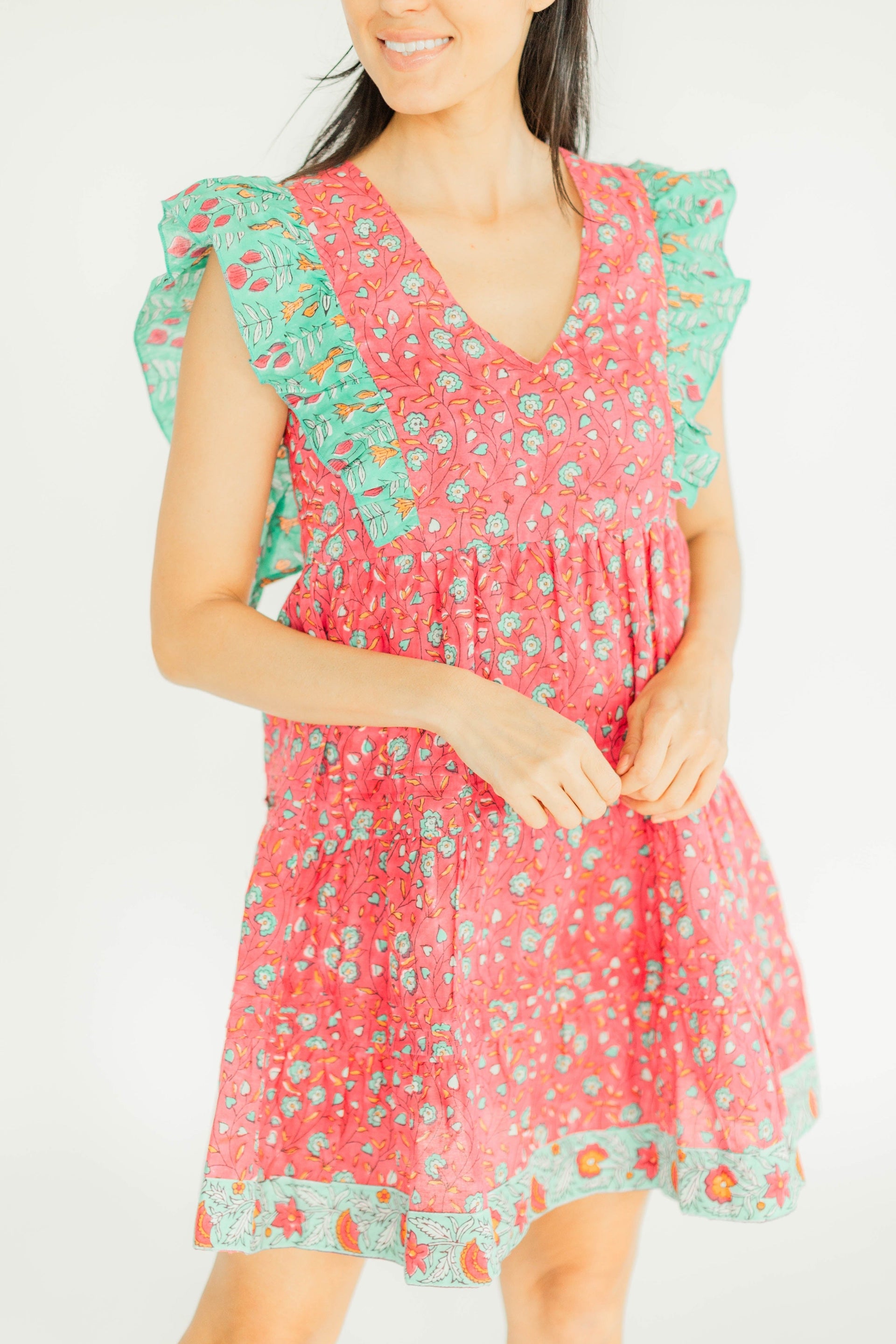 Posey Mini Dress- Dancing Daisy **Final Sale**
