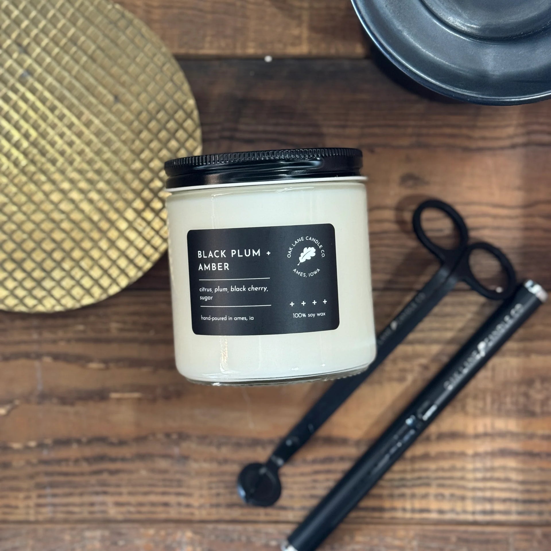 Black Plum + Amber Candle