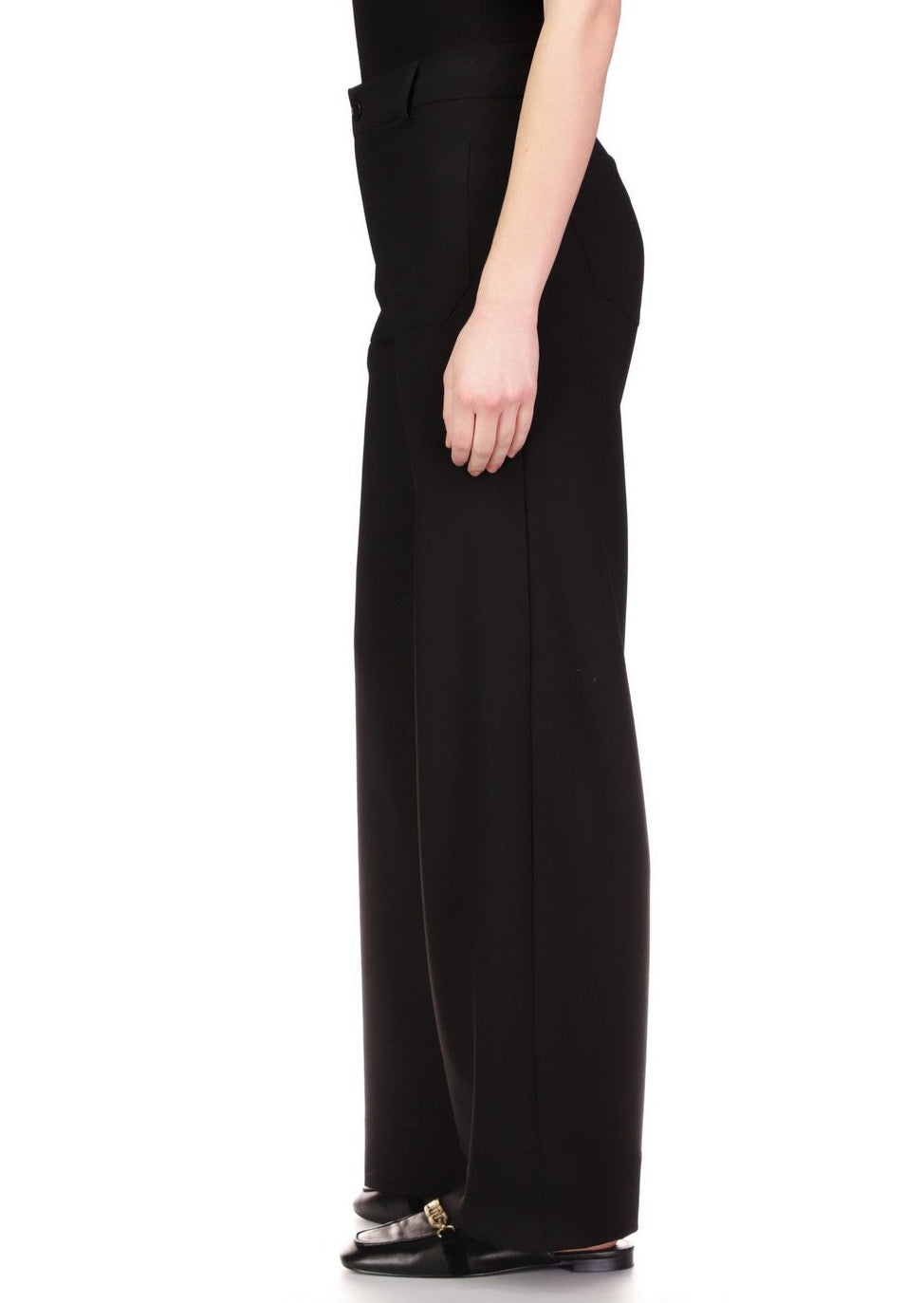 Marine Wide Leg Trouser- Black