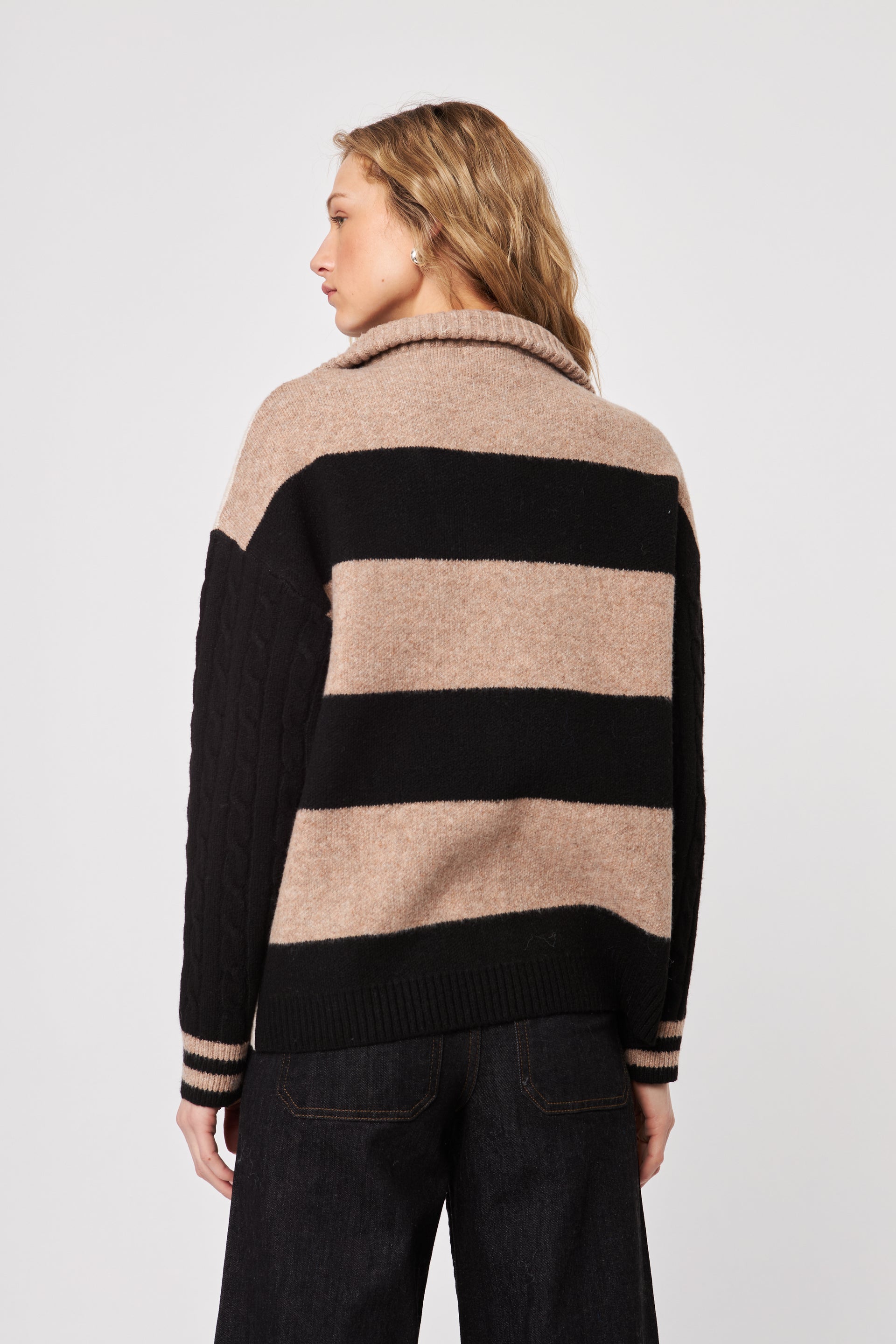 Gary Half Zip Sweater—Driftwood