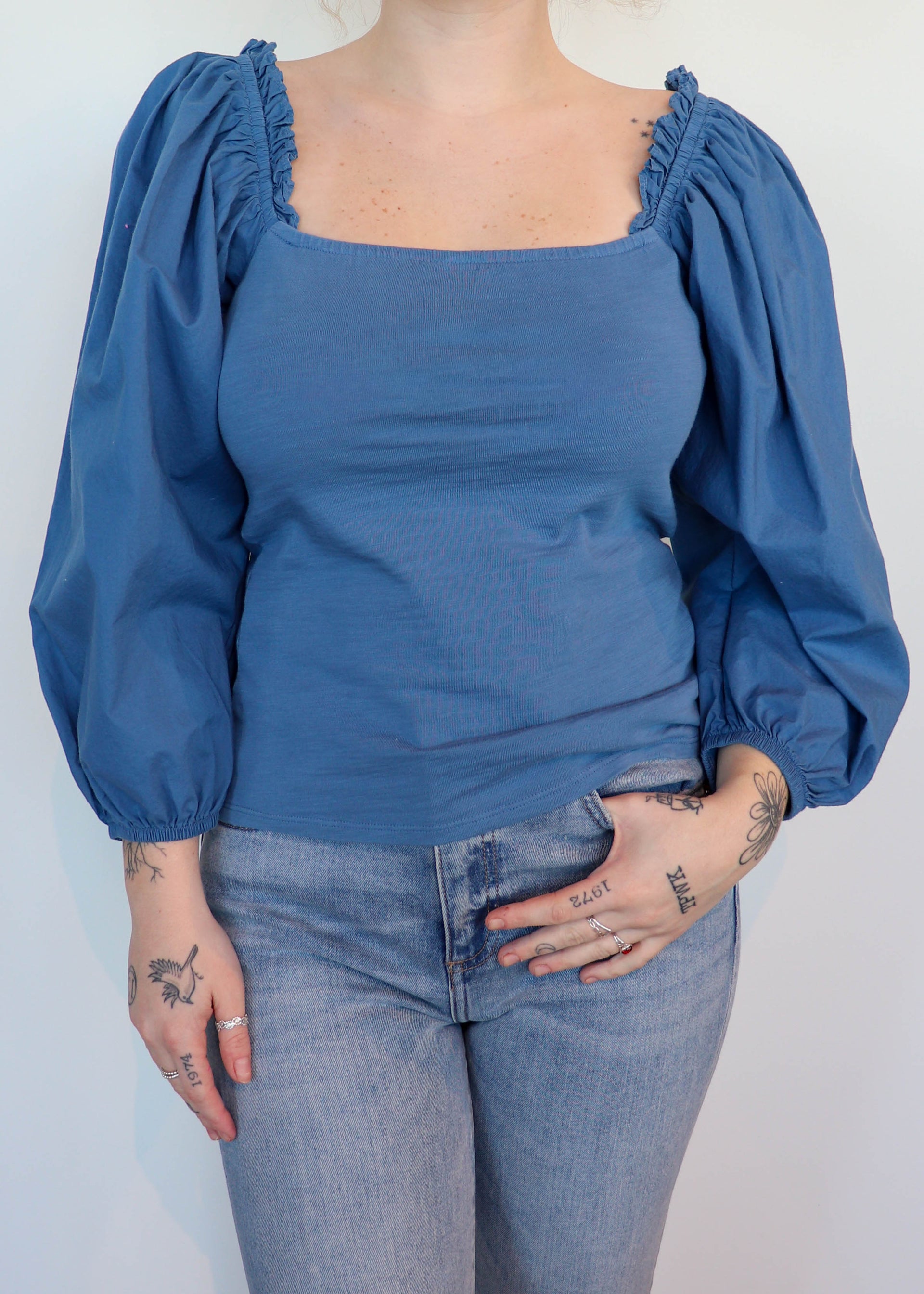 Dale Renaissance Sleeve Tee- Carolina Blue **Finale Sale**