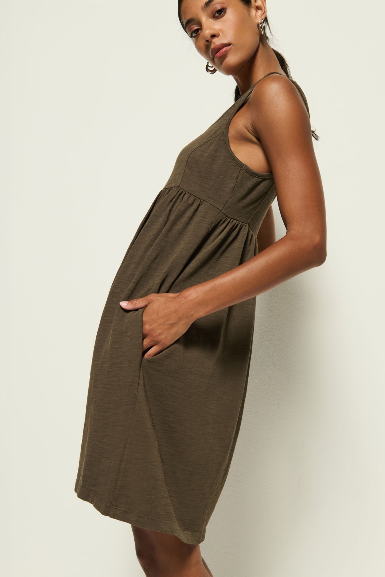 Kitty Baby Doll Dress- Espresso