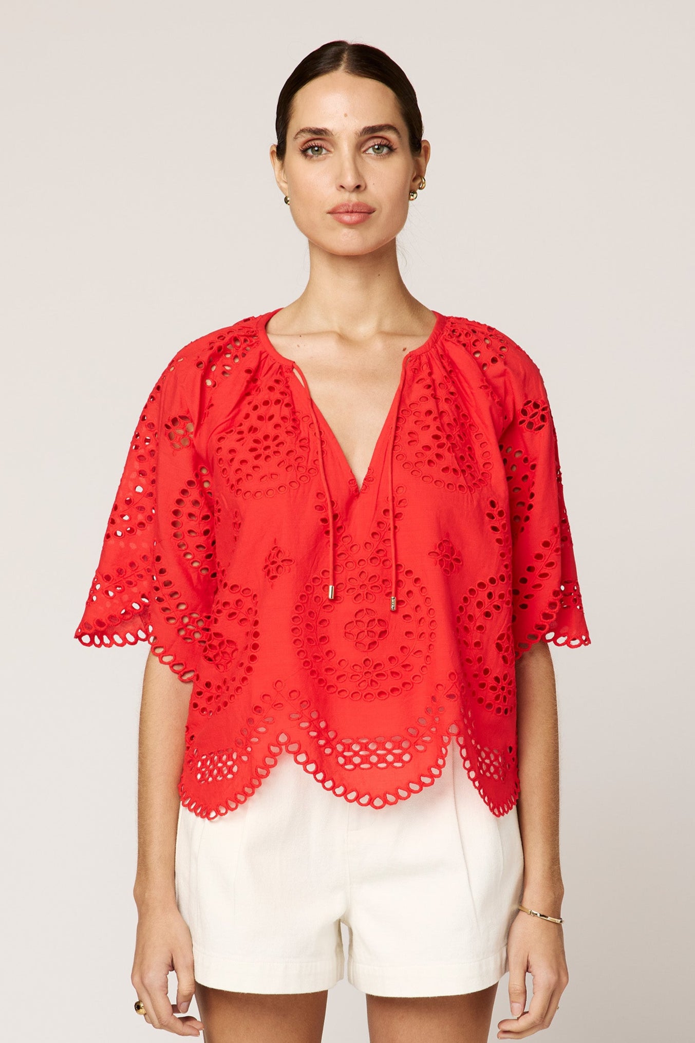 Lulu Blouse- Poppy Red