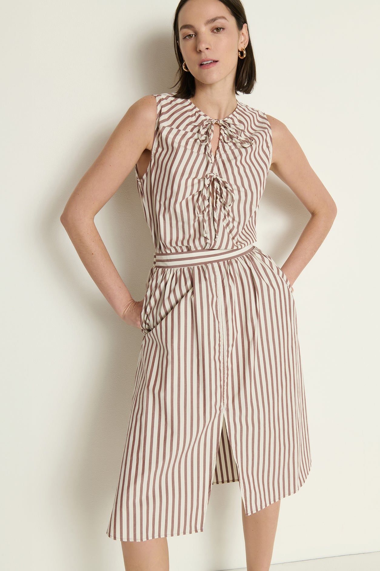 Tatiana Skirt- Sable Stripe