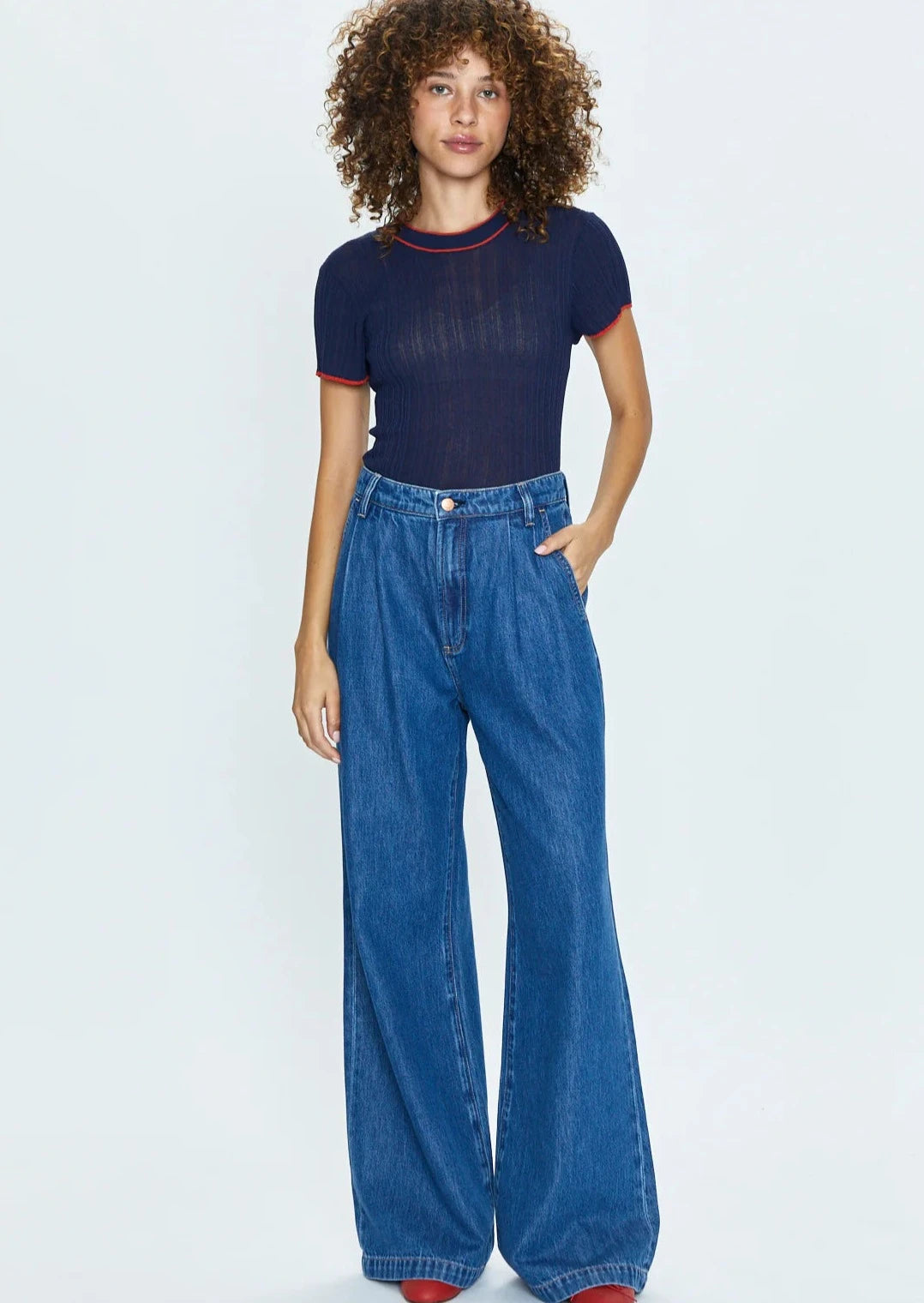 Victoria Wide Leg Pant- Midnight Sun **Final Sale**