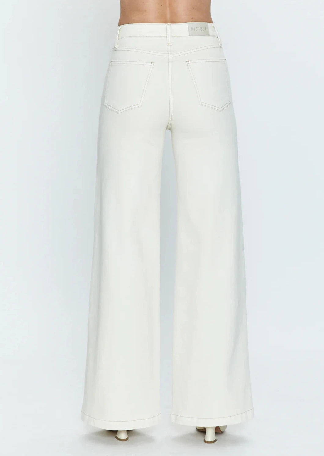 Lana High Rise Ultra Wide Leg Denim- Ecru **Final Sale**