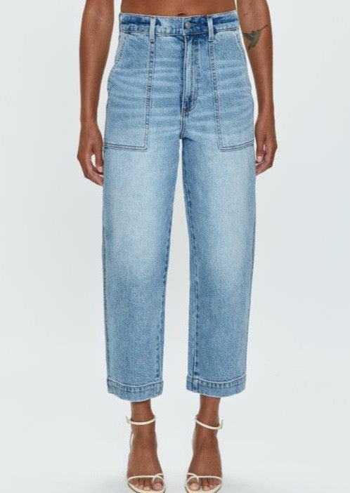 Turner Barrel Leg Jean- Provence **Final Sale**