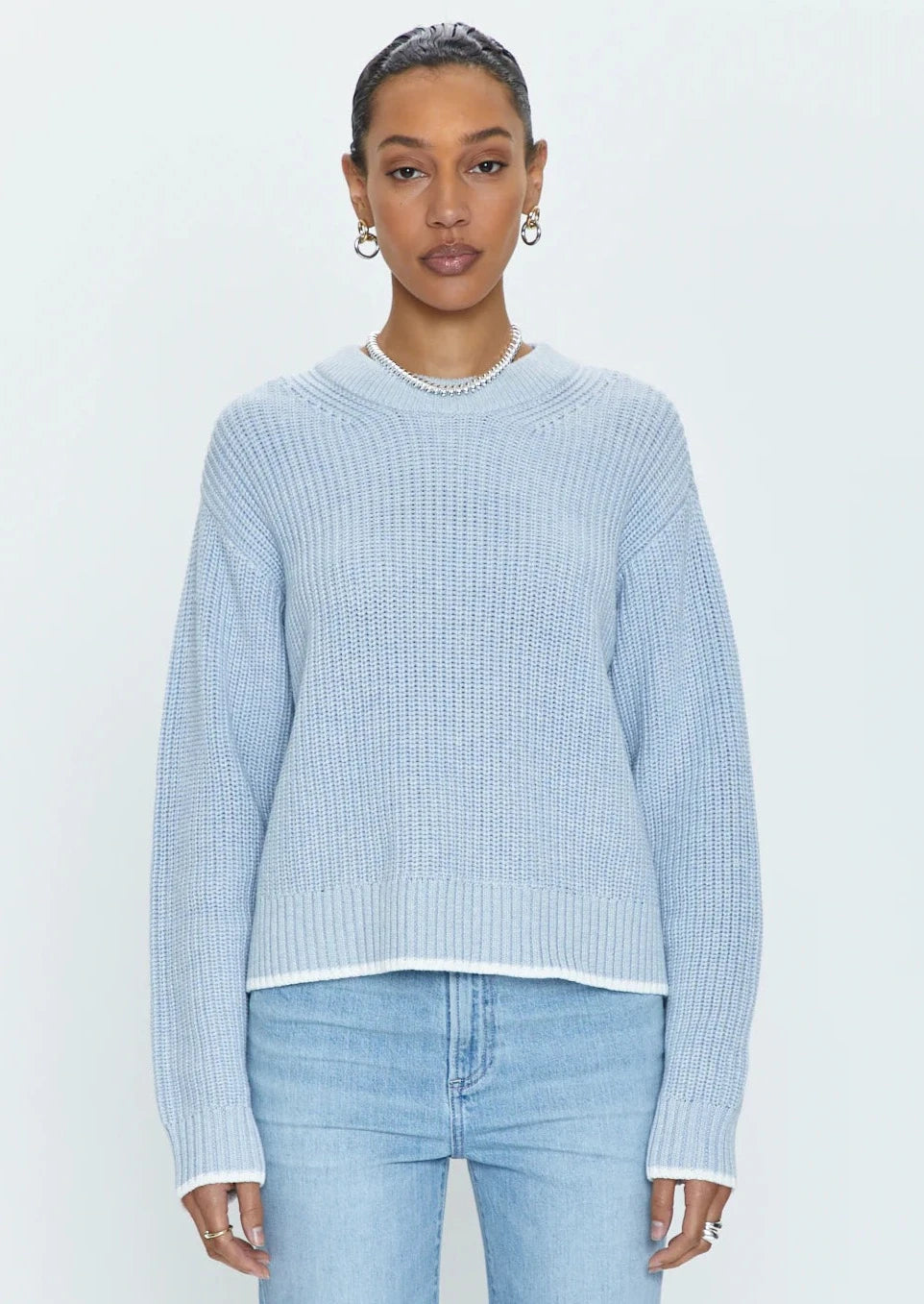 Ren All Day Sweater- Light Blue **FINAL SALE**
