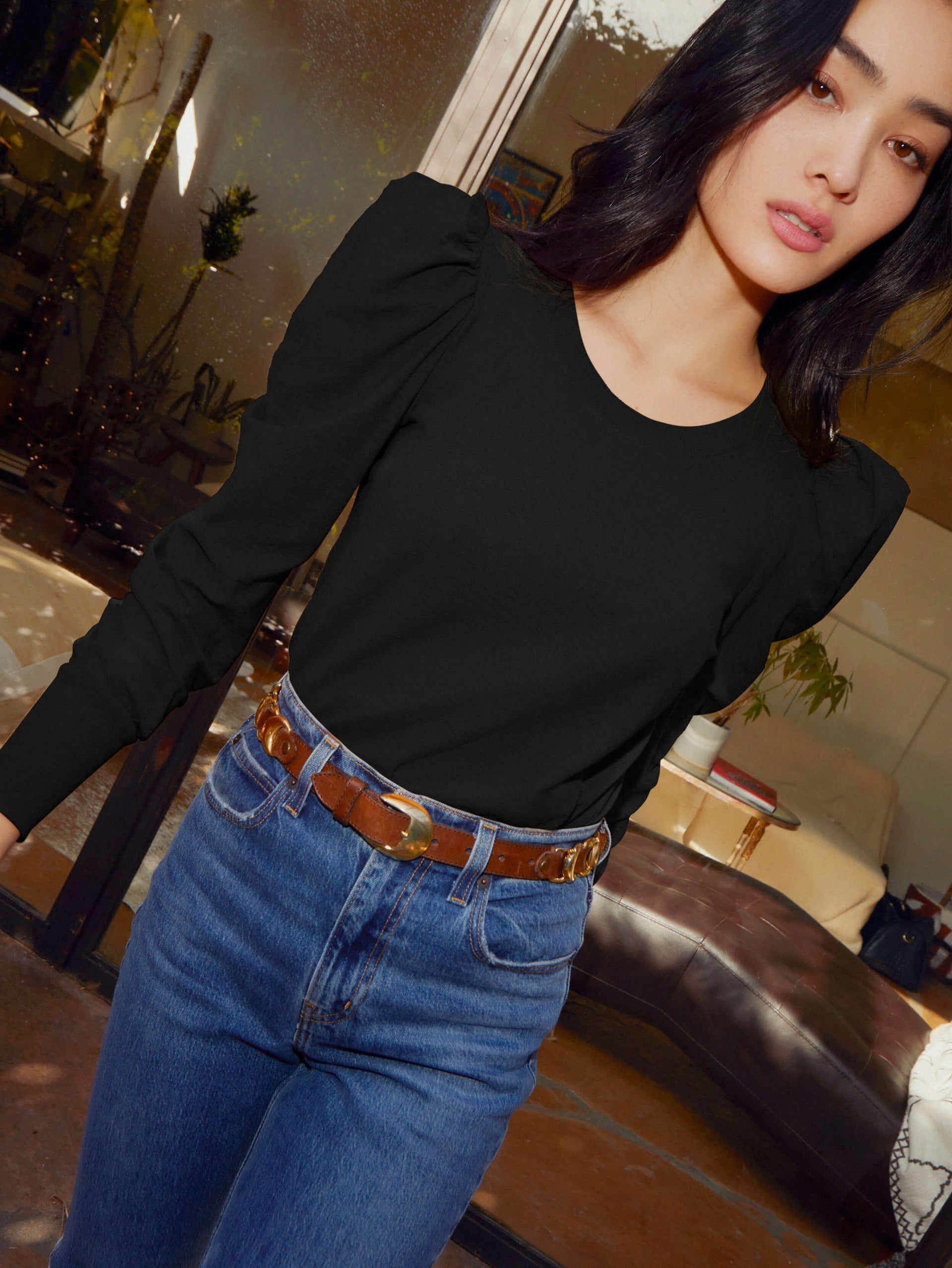 Romy Modest Tee- Black **Final Sale**