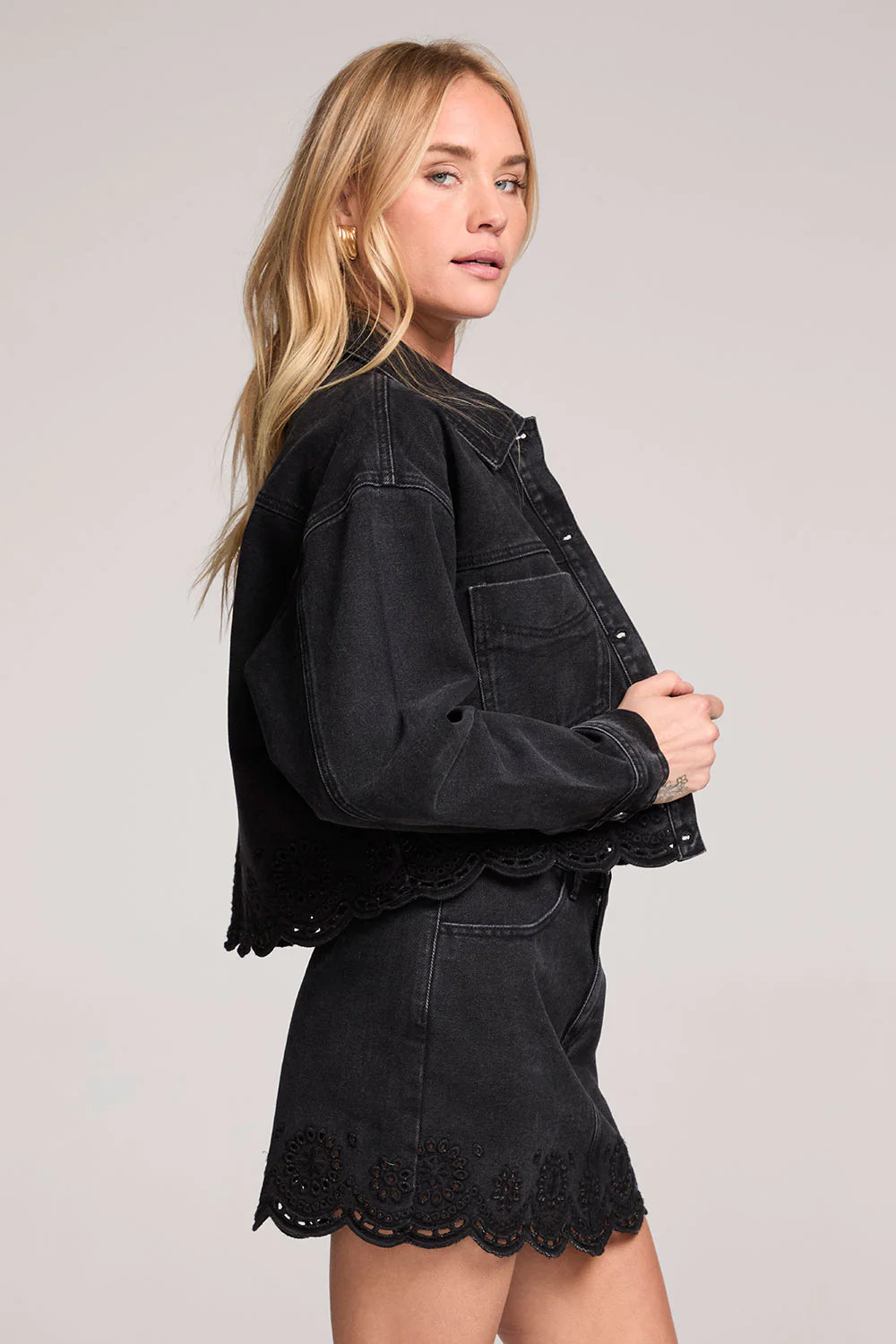 Perrin Denim Jacket- Washed Black