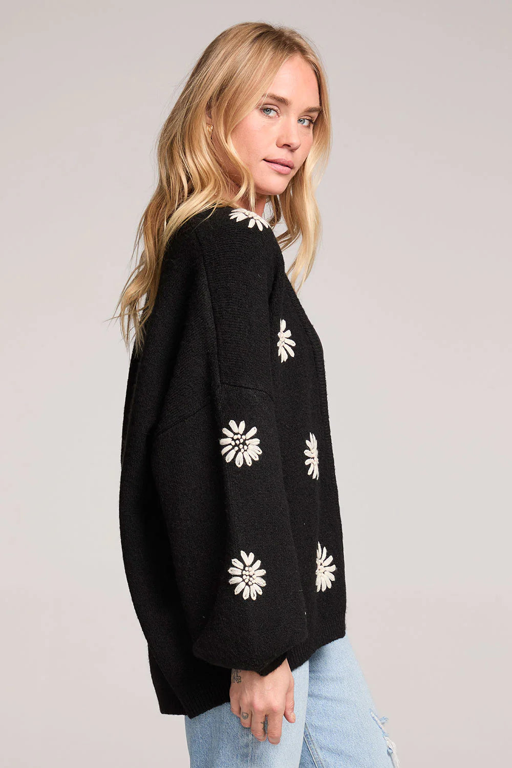 Carsyn Cardigan Sweater- Black