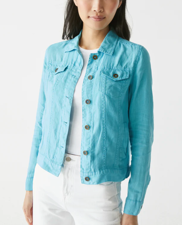 Jean Trucker Jacket- Pool**FINAL SALE**