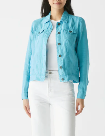 Jean Trucker Jacket- Pool**FINAL SALE**