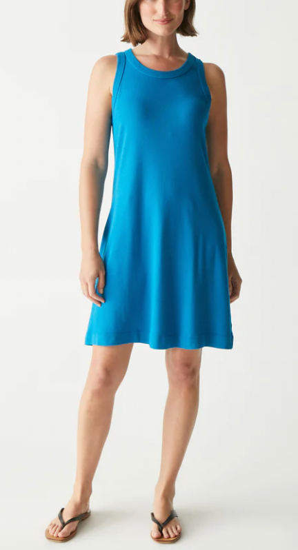 Eliza Above The Knee Dress- Pacific Blue **Final Sale**