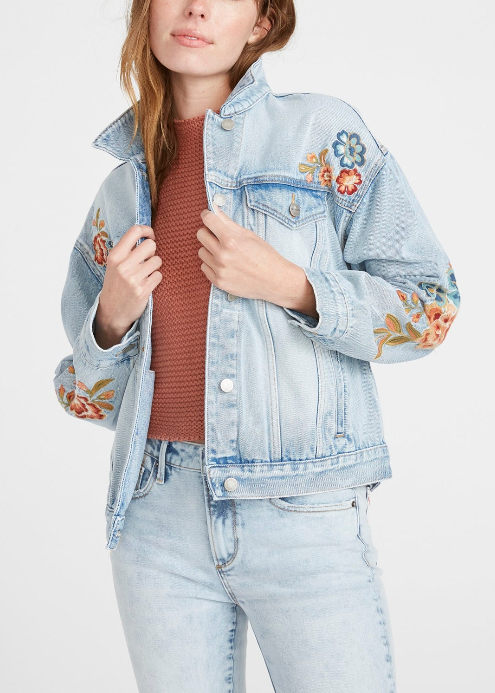 Embroidered Denim Jacket **Final Sale**