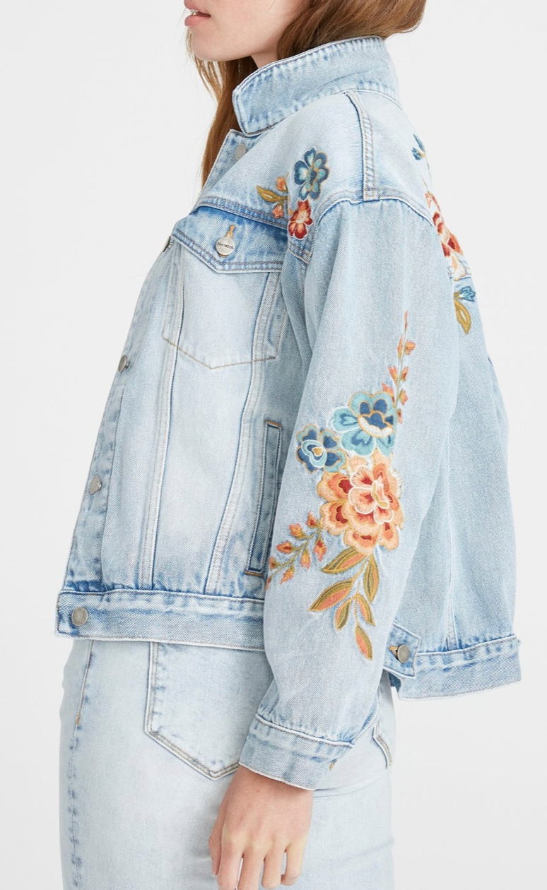 Embroidered Denim Jacket **Final Sale**