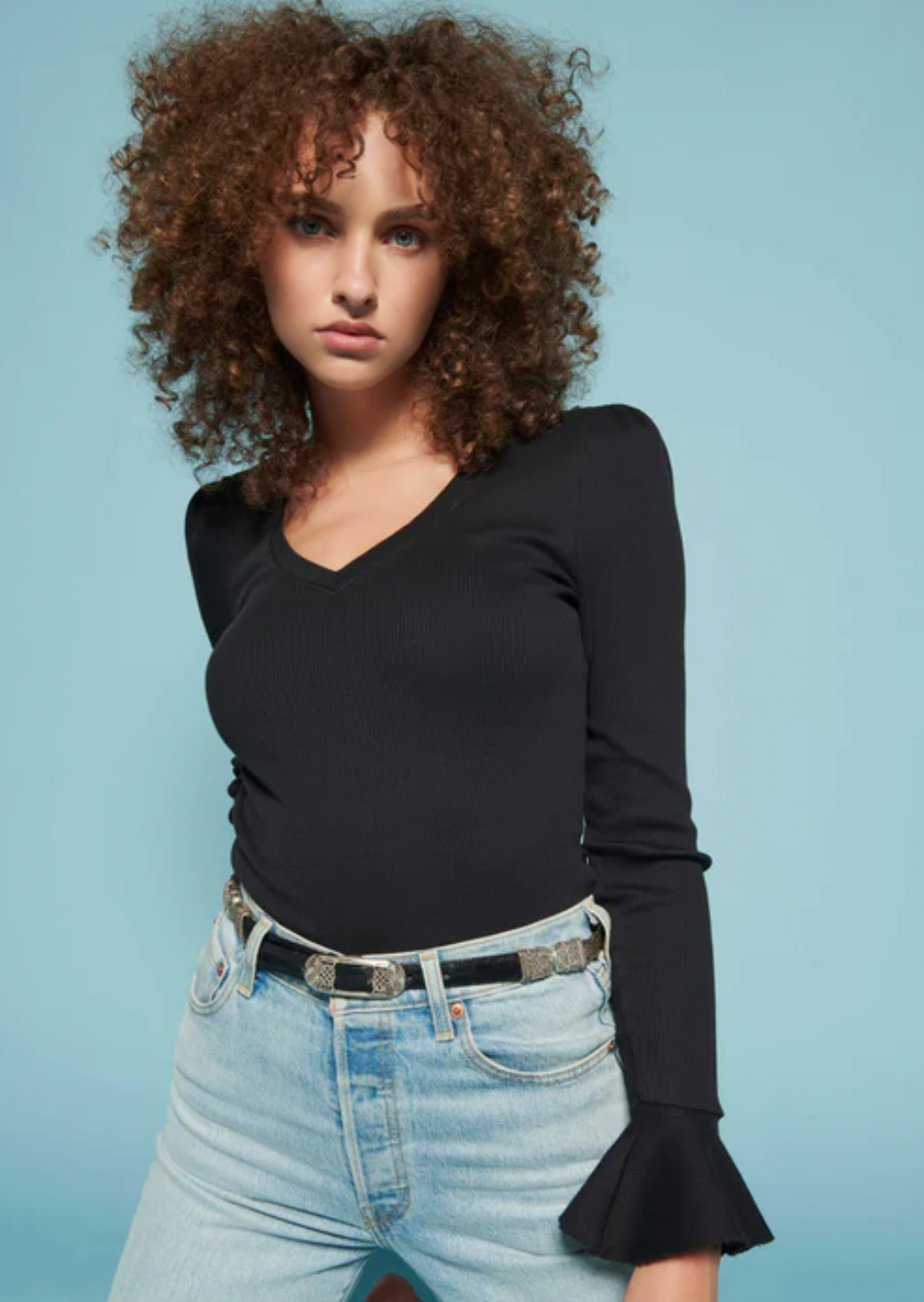 Sylvia Prim+Proper Tee- Jet Black