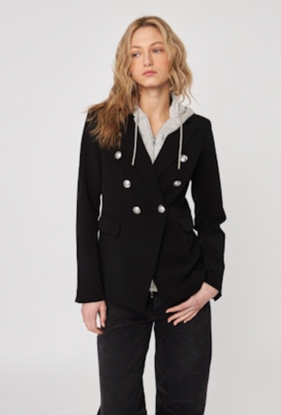 Ryder Blazer Hoodie—Caviar
