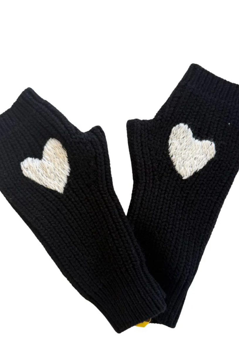 Imperfect Heart Smittens- Black