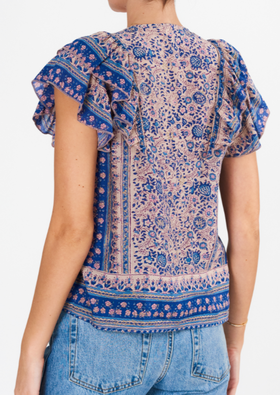Cass Print Short Sleeve Top **Final Sale**