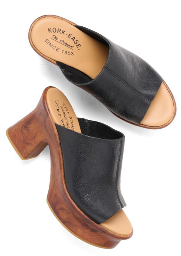 Cassia Platform Sandal- Black