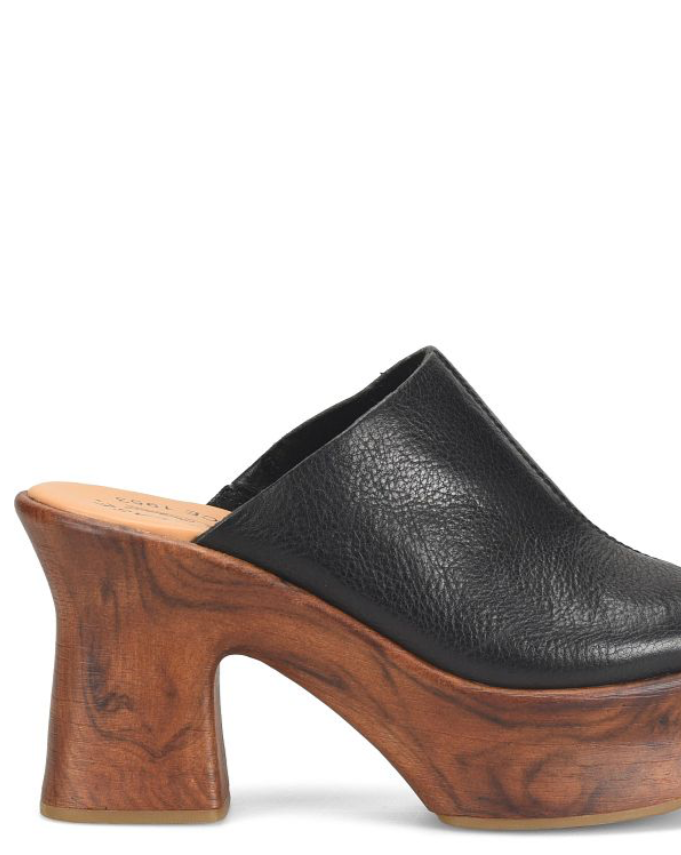 Cassia Platform Sandal- Black
