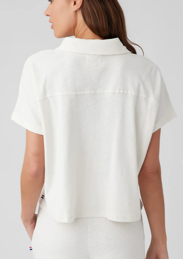 Terry Cabana Shirt- Ecru