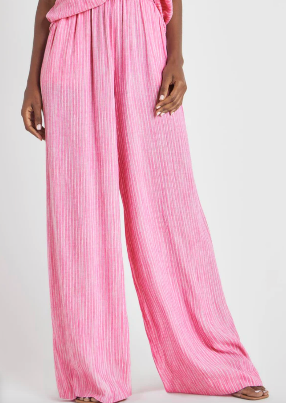 Frankie Stripe Pant- Fiore Pink Stripe **Final Sale**