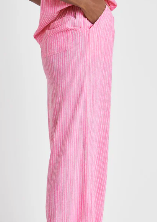 Frankie Stripe Pant- Fiore Pink Stripe **Final Sale**