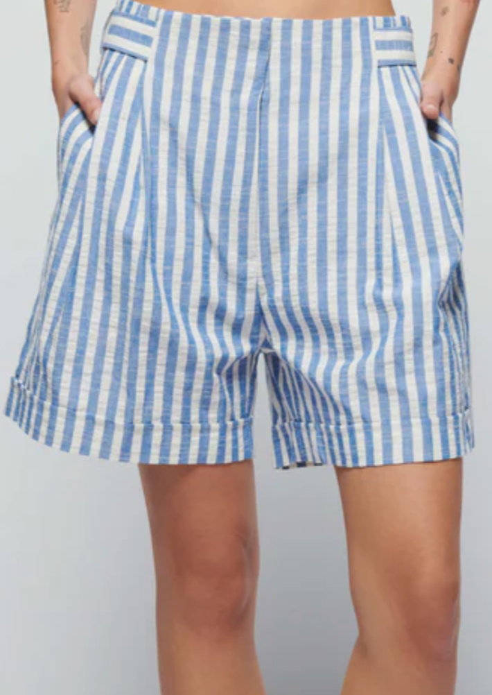 Maja Stripe Short- Parisian Blue Stripe **Final Sale**