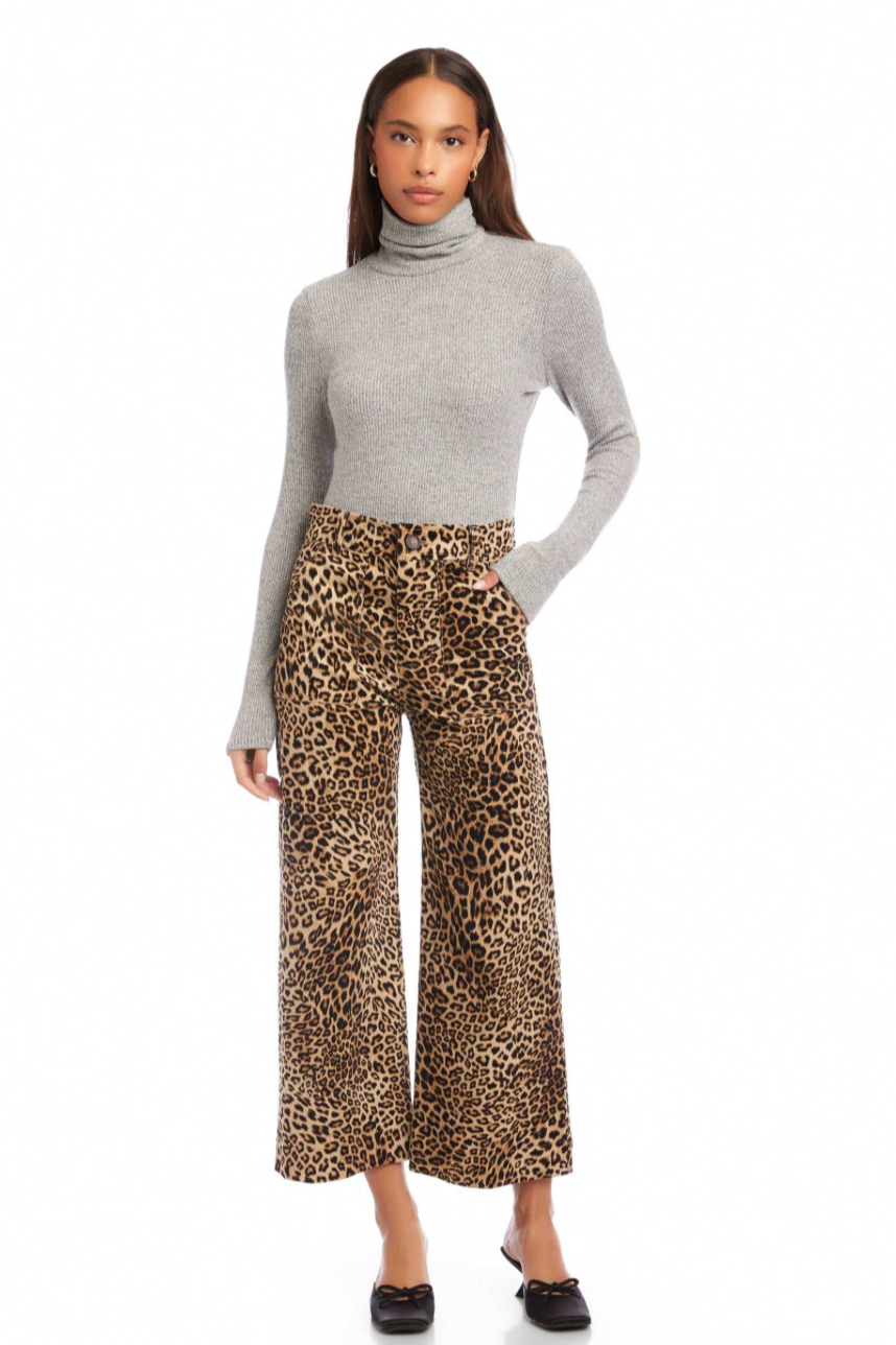 Rylee Cropped Pant- Leopard