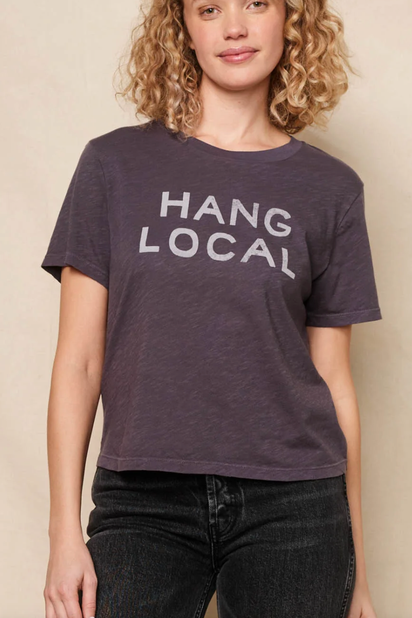 Hang Local Tee- Washed Black