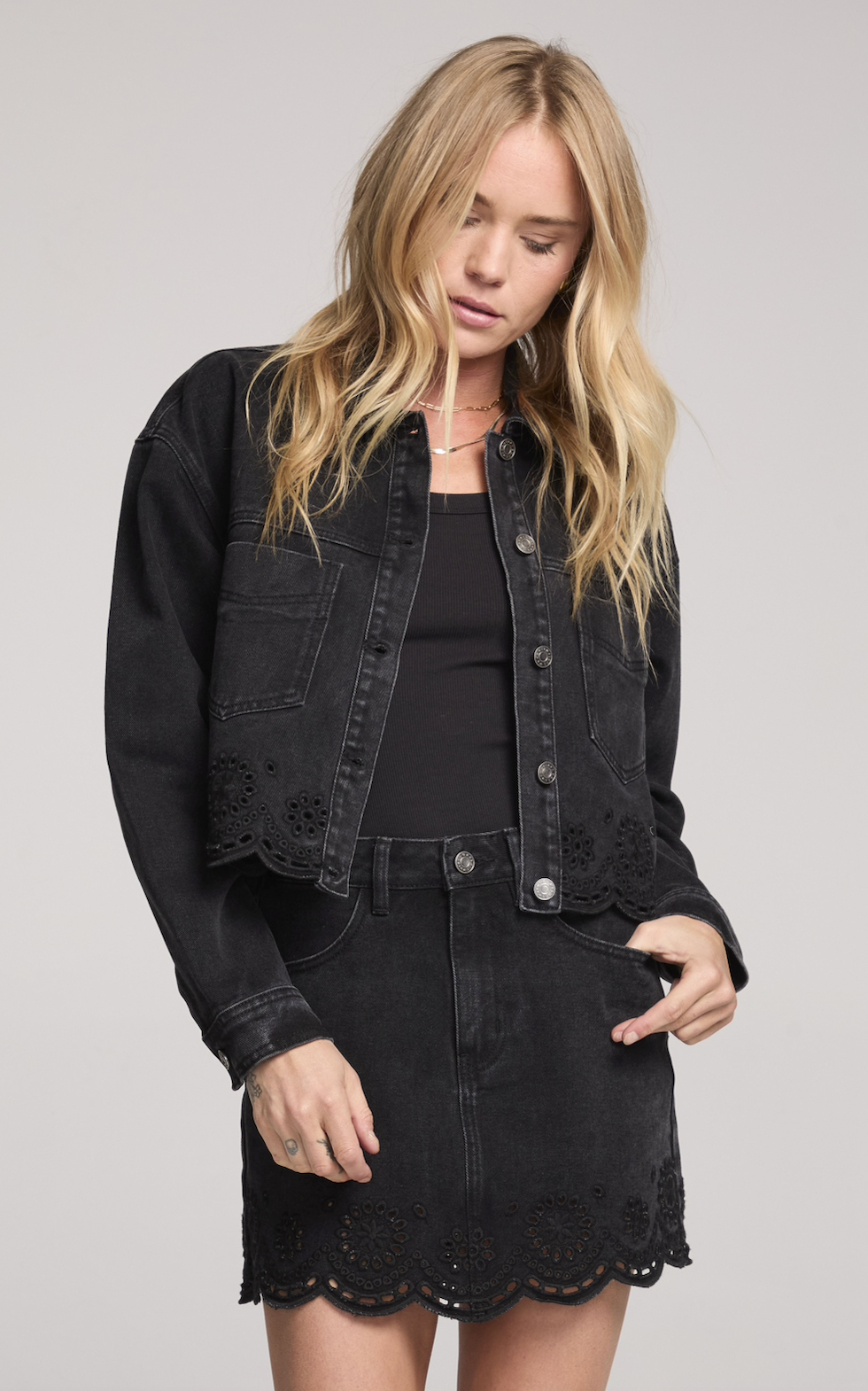 Perrin Denim Jacket- Washed Black