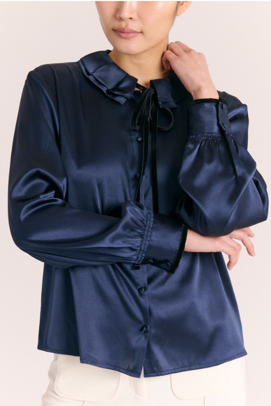 Emerson Blouse- Midnight Blue