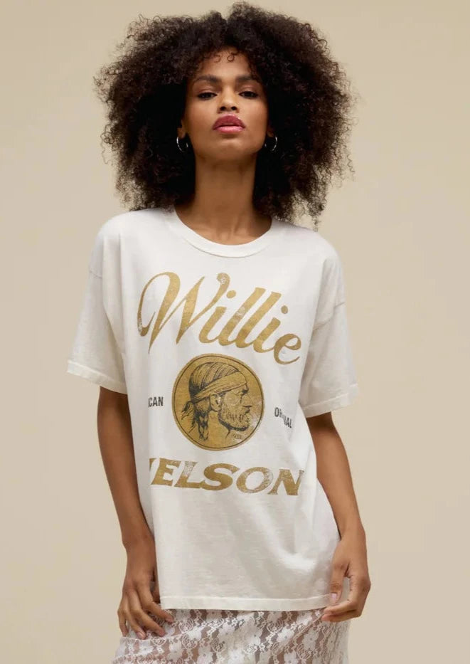 Willie Nelson American Original Merch Tee- Vintage White