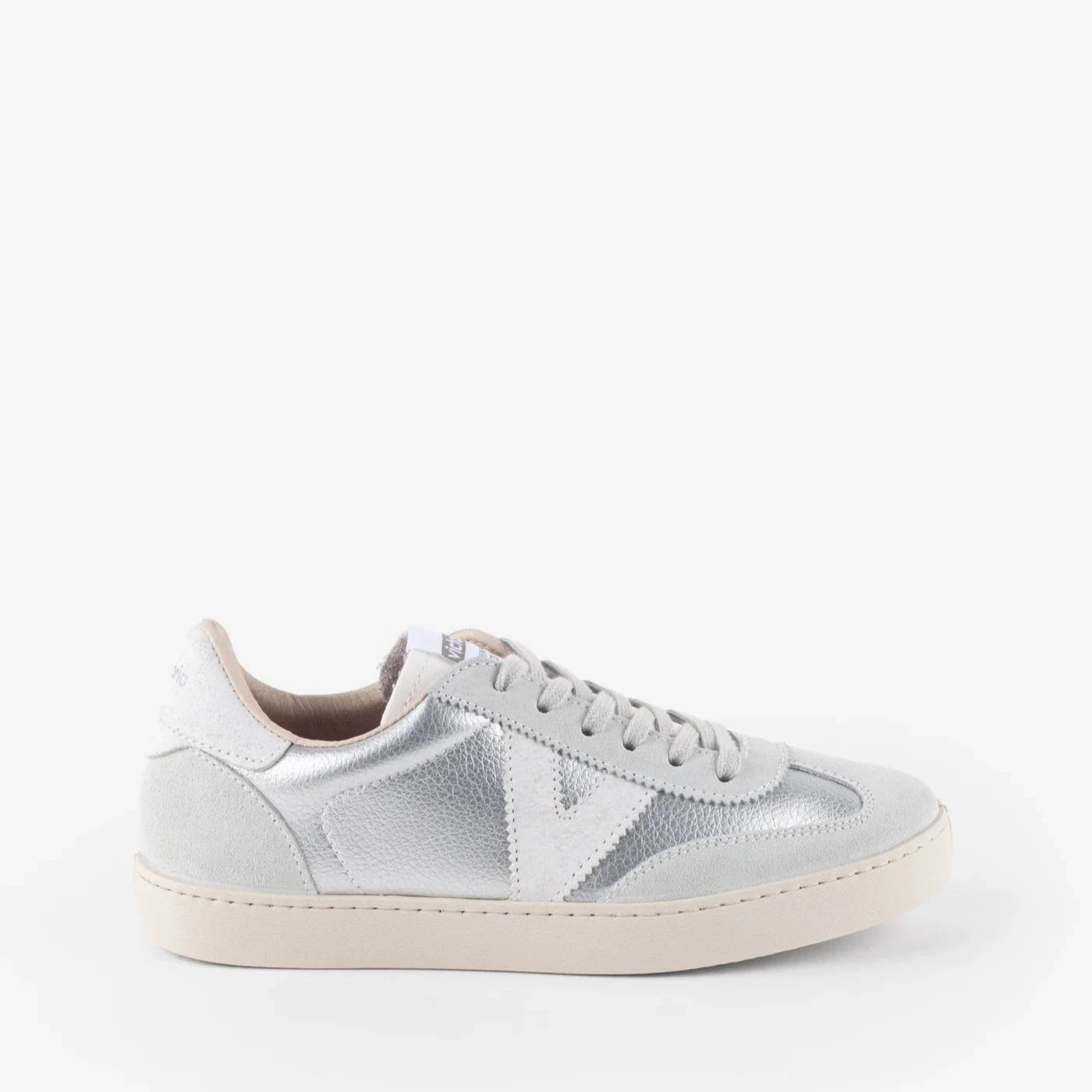Berlin Ciclista Metallic Leather Sneaker- Plata