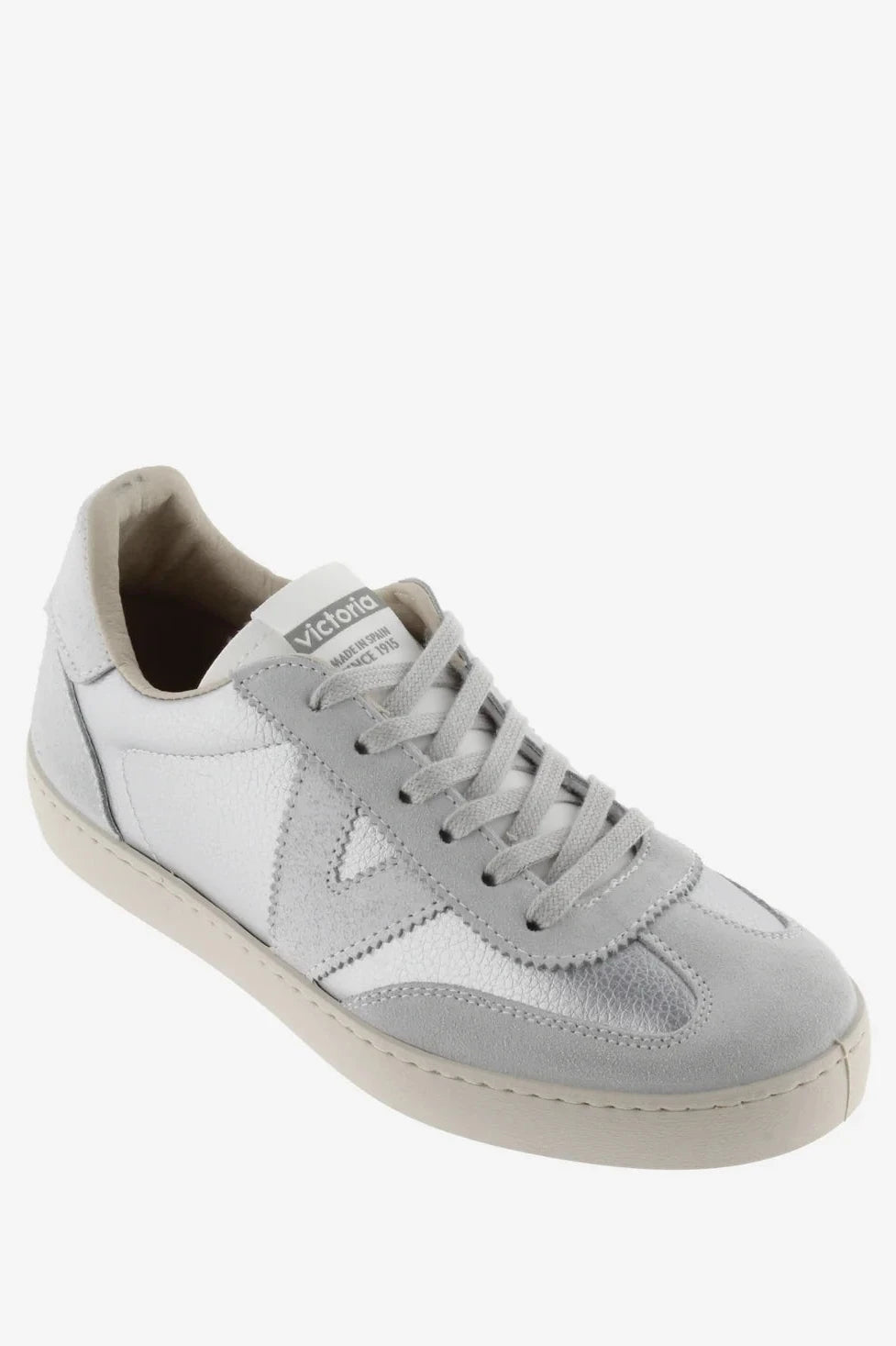 Berlin Ciclista Metallic Leather Sneaker- Plata