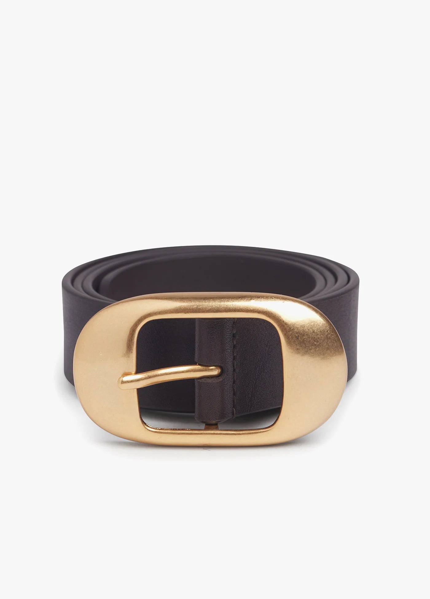 The Skinny Jean Belt- Dark Brown/Antique