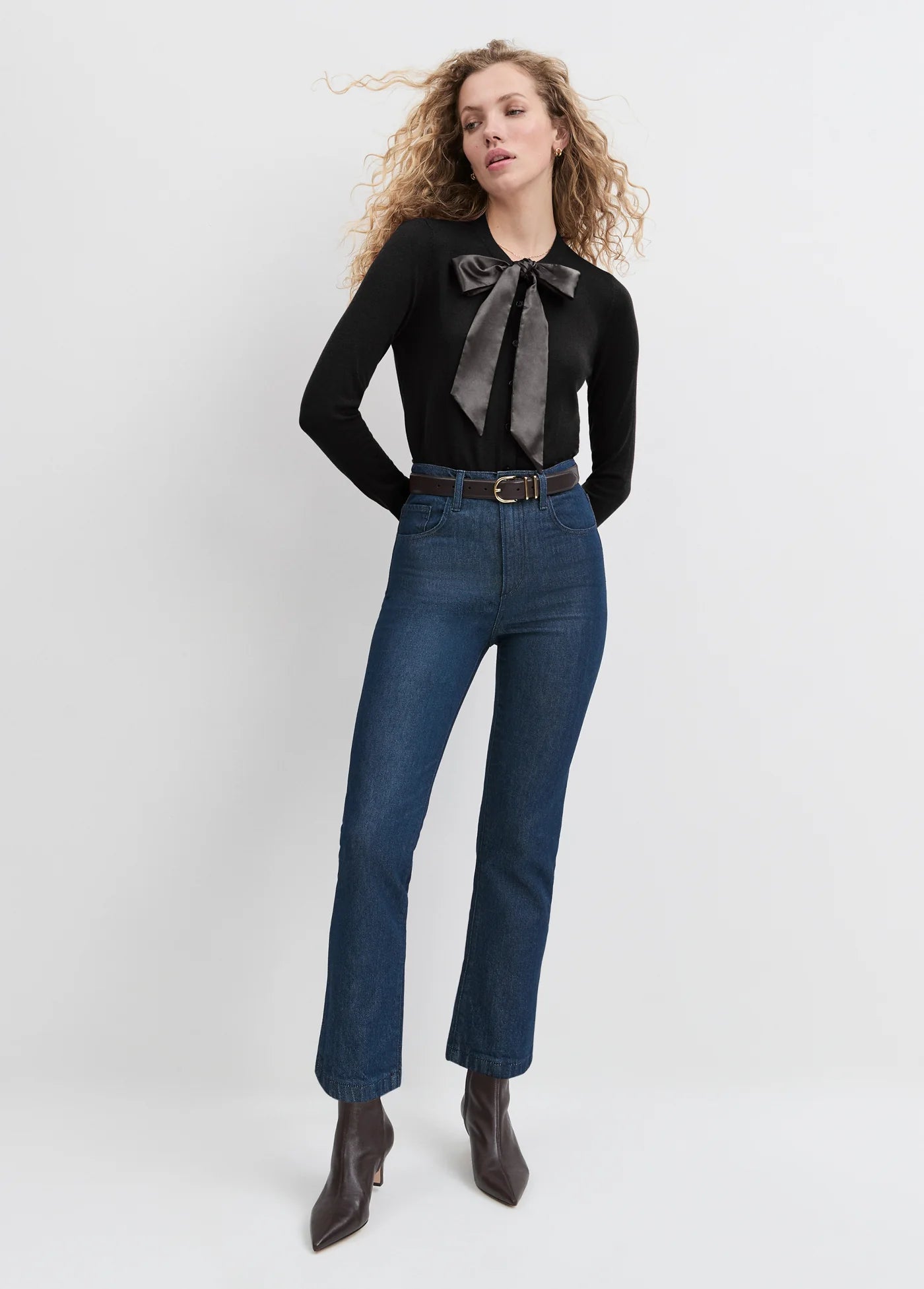 Take A Bow Cardigan- Black