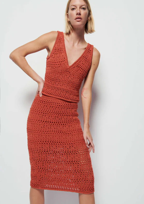 Driana Crochet Skirt- Ginger *Final Sale**