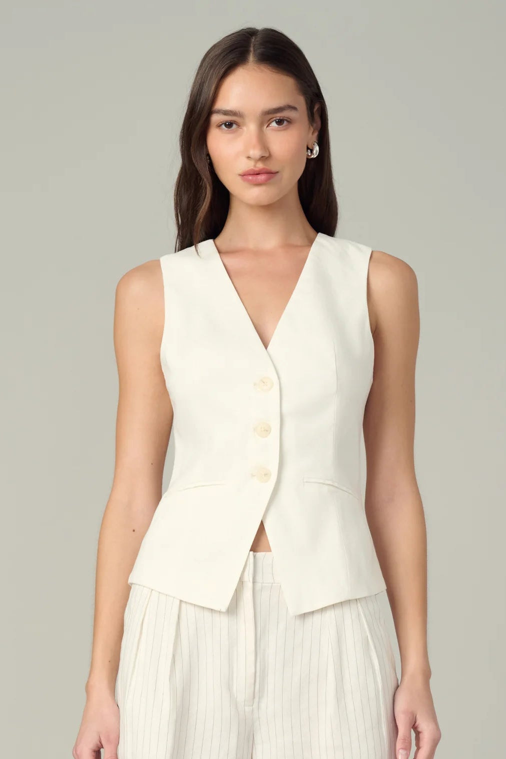 The Maeve Vest- Ecru
