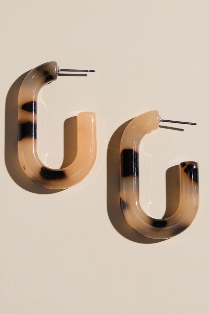 Tortoise Ada Acrylic Hoops