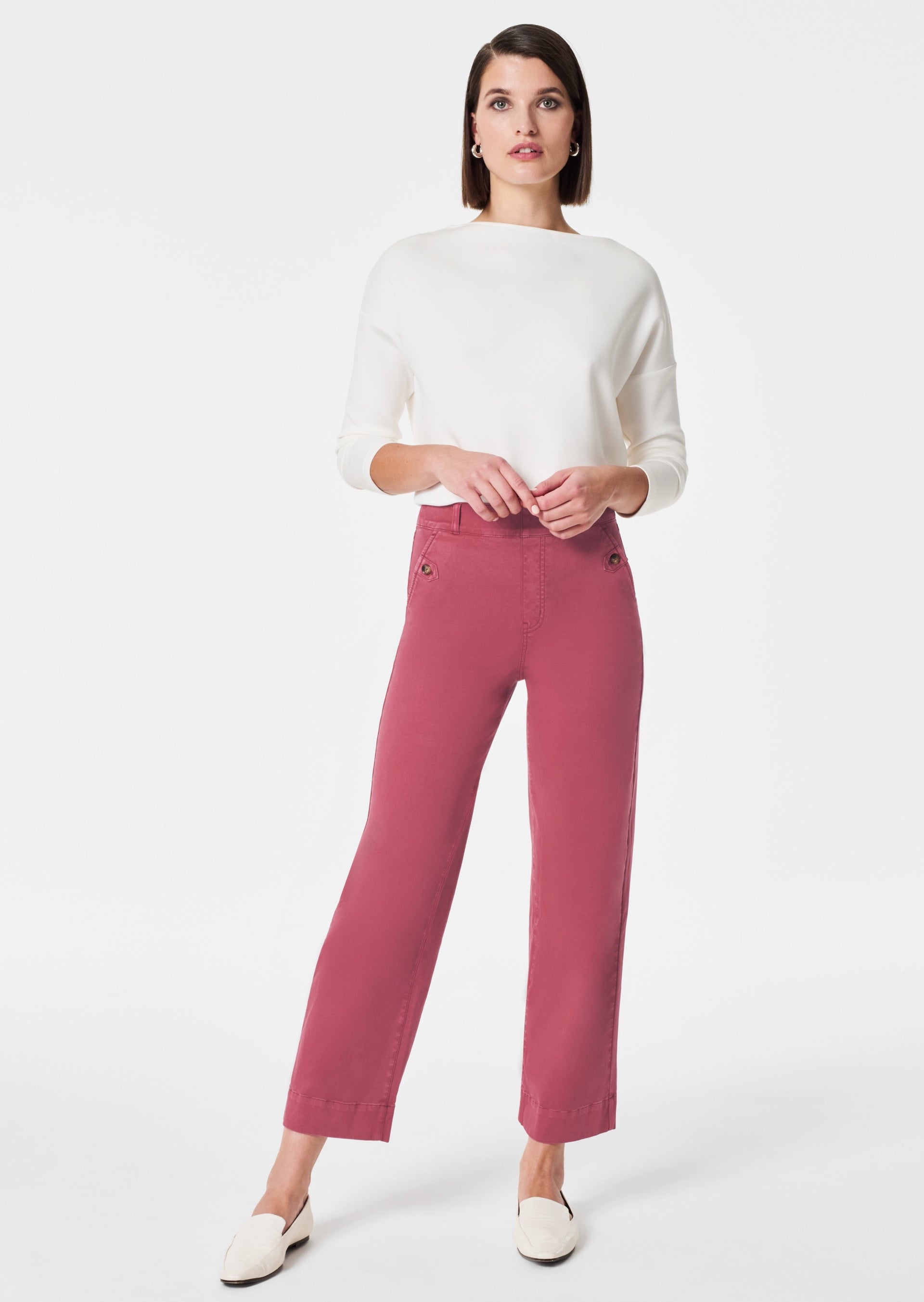 Stretch Cropped Pant- Wild Rose