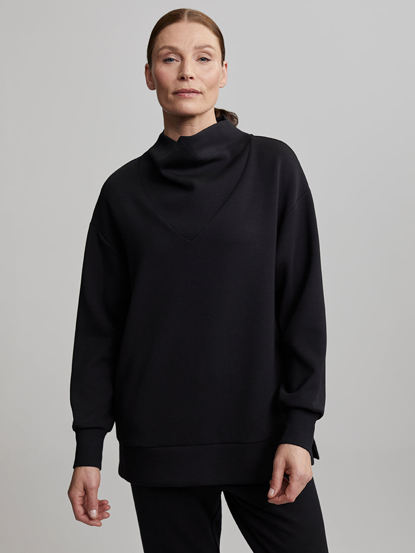 Modena Longline Sweatshirt- Black