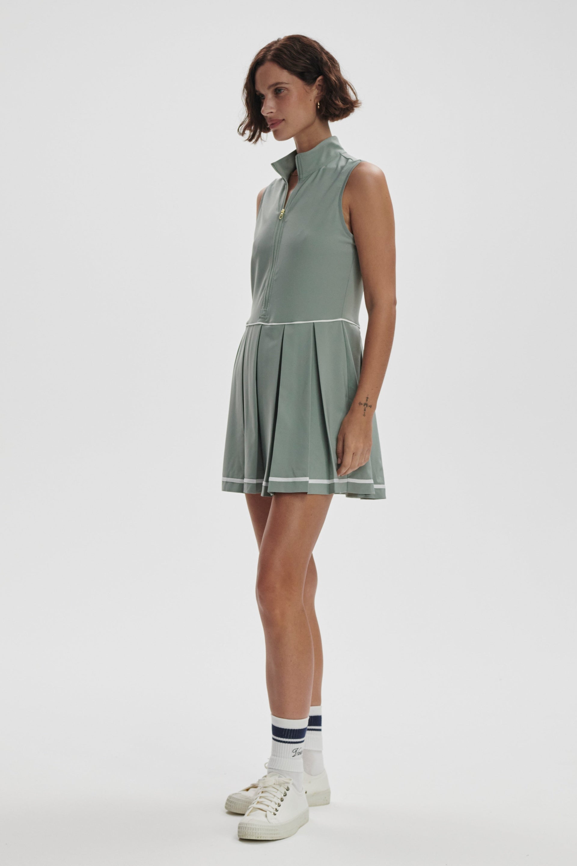 Dalton Court Dress- Cool Sage