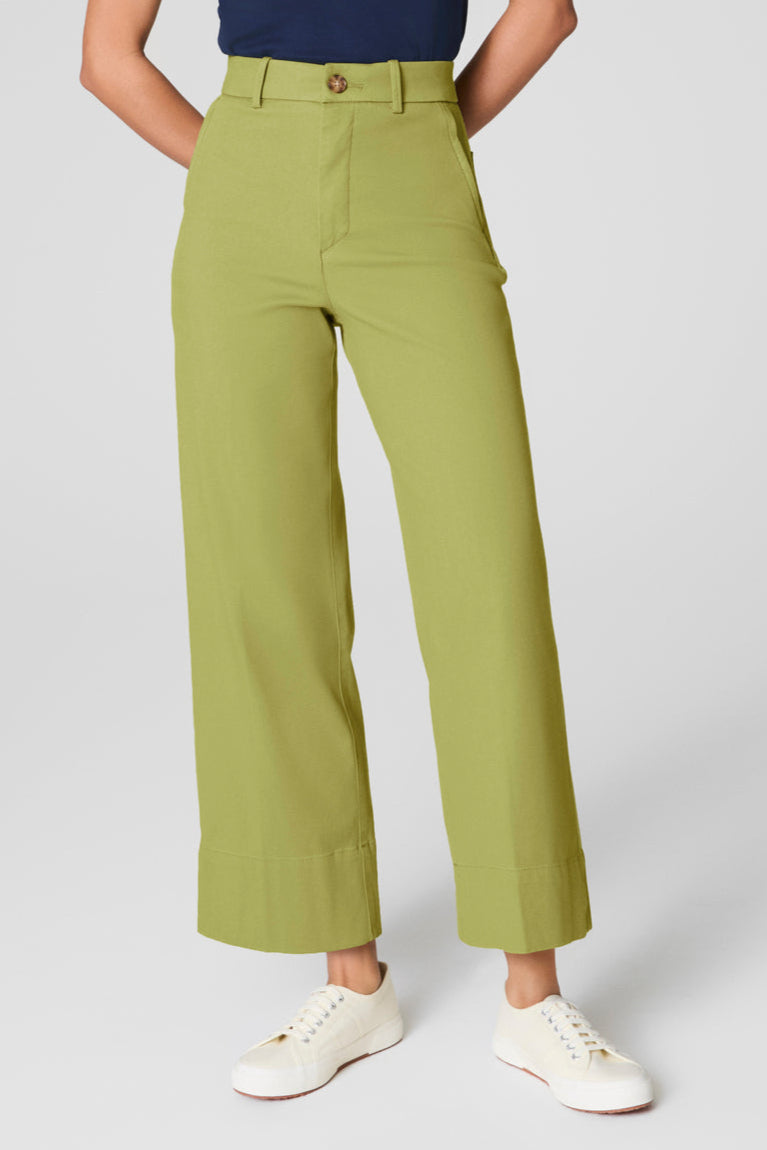 St Crop Wide Leg 2.0 Trouser- Cypress